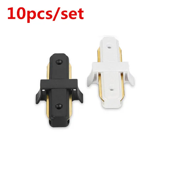10pcs Connector-I 20 шт./компл. 1 м светодиодный Трек Светильник рельс алюминиевый трек освещение приспособление направляющей Универсальные рельсы железнодорожных путей 2 провода видео-телефон двери однофазный версия - Испускаемый цвет: 10pcs Connector-I