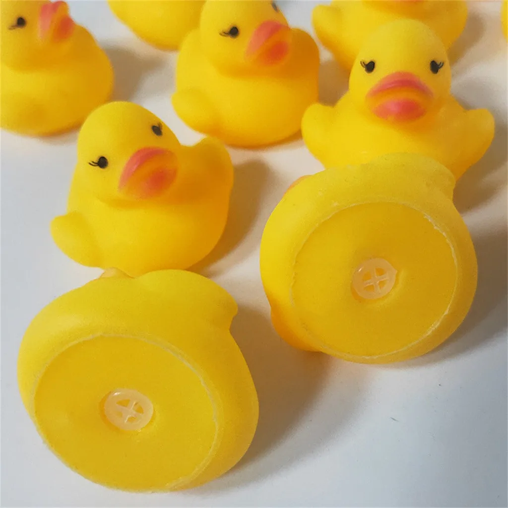 20pcs/lot Drink Float Water Swimming Child's Play Mouth Mini Small Yellow Rubber Duck Educational for Children Baby Bath Toys | Игрушки и