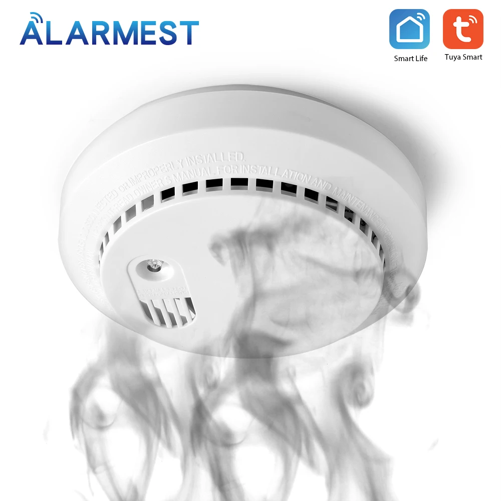Детектор угарного газа Alarmest Tuya Wi Fi детектор дыма с управлением через