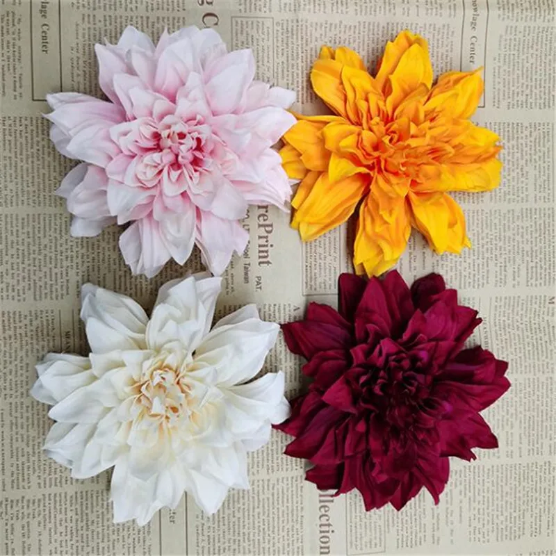 Искусственные цветы георгина 30 шт. большой цветок Реалистичные Цветы для