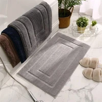 home bath mat non slip bathroom carpet high quality solid color soft fleece water absorption rug bedroom living room doormat