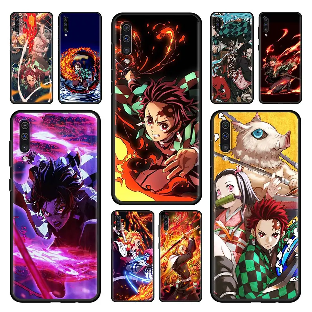 

Anime Demon Slayer Kimetsu Phone Case Cover for Samsung Galaxy A50 A70 A10 A30 A20e A20s A10s A40 A90 A10e A80 A60 Soft Funda