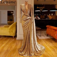 new arrival muslim formal celebrity dresses 2019 deep v neck mermaid sexy evening dress special occasion prom party vestidos