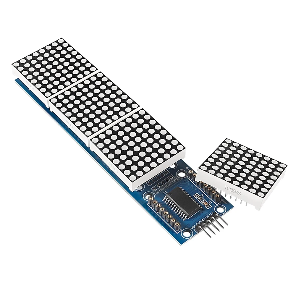 Display Dot Matrix Module Control Send Max 7219 Dots Single Clip 4 in 1 5P Line H6A4 Microcomputer with DuPont | Электронные