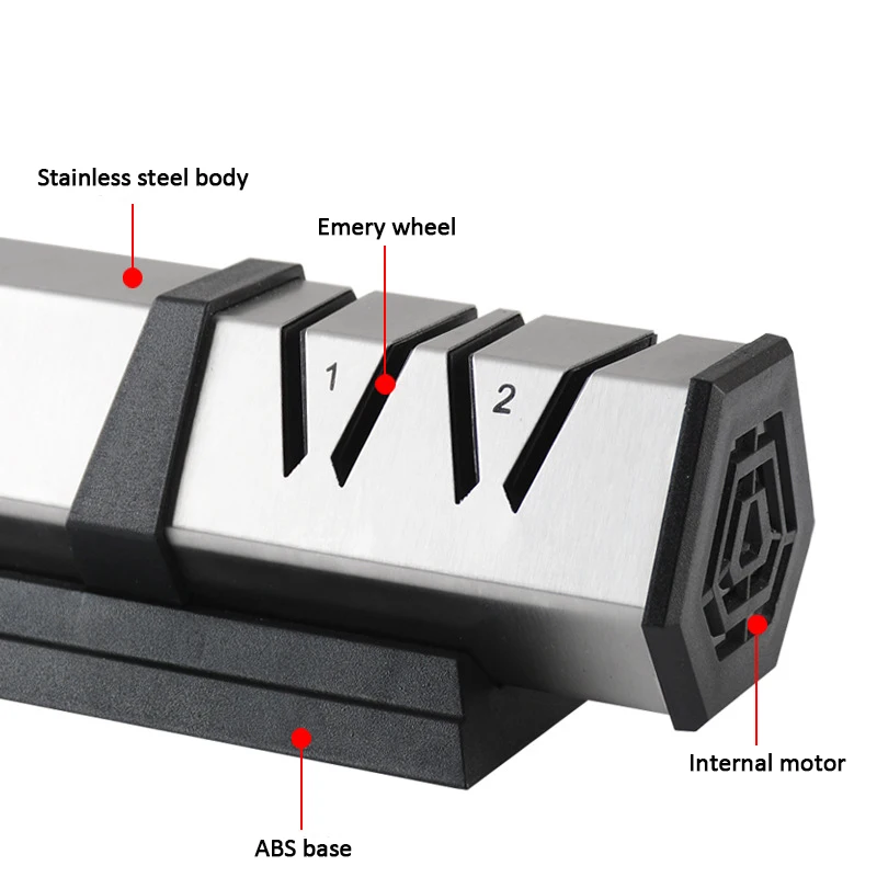 

150W Kitchen Electric Knife Sharpener 2 Motorized Rotating Sharpening System Grinder For Stainless Knives Ceramic Knife