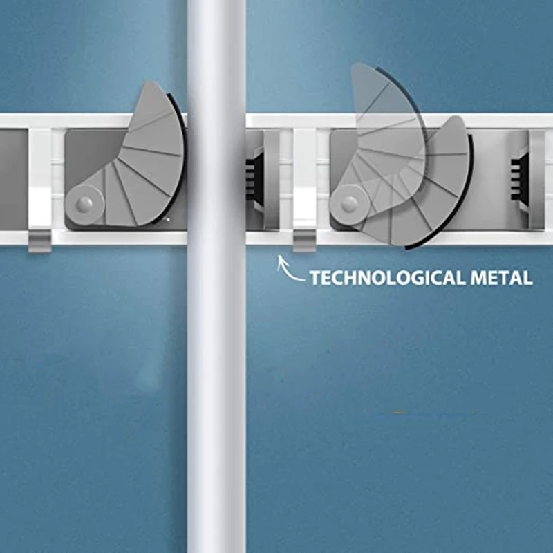 

Mop Broom Holder Wall Mount Metal Pantry Organization and Storage Garden Kitchen Tool Organizer Wall Hanger