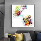 Акварельный баскетбольный обруч, Картина на холсте Коби, настенное искусство, баскетбол, плакаты 