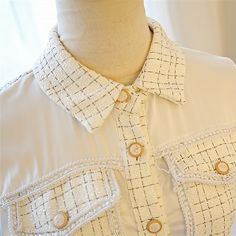 

Women 3 Piece Set 2020 Autumn Winter New Long Sleeve Turn-Down Collar Shirt + Mini Skirt + Bag Fashion Set Women's Clothing