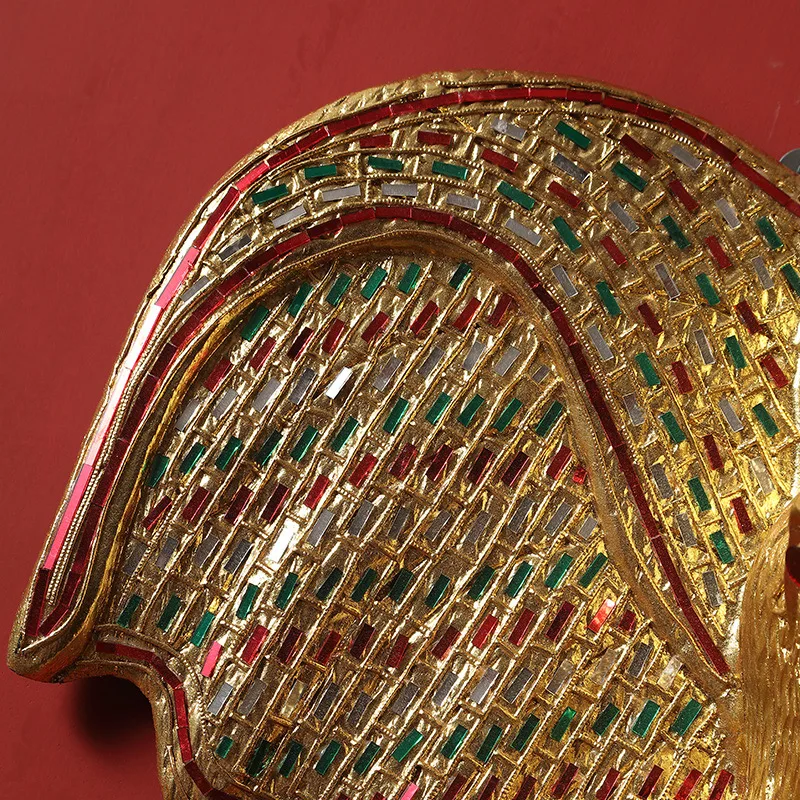 

Southeast Asian Style Elephant Head Wood Carving Wall Decoration Thailand Thai Club Wall Soft Decoration Pendant