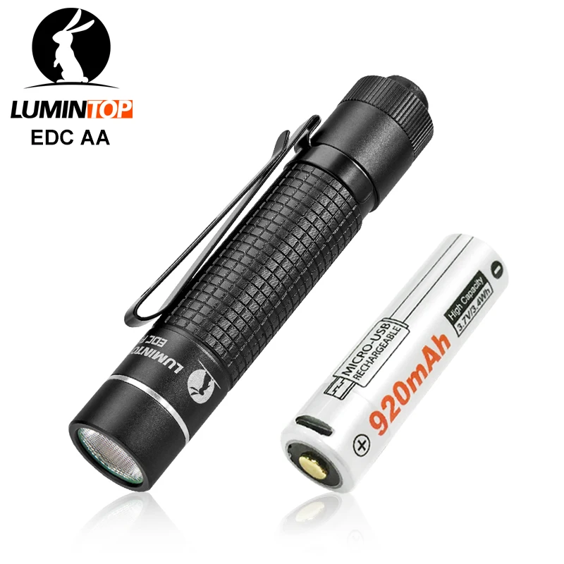 Оригинальный светодиодный фонарик Lumintop EDC AA 600 люмен брелок мини фонарики на 14500/AA