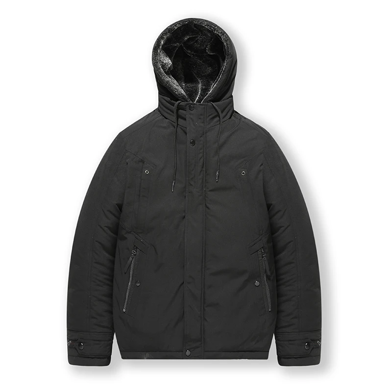 

Hot Sale Windproof Down Jackets Men Warm Hooded Winter Outerwear High Quality Smart Casual Down Coats Male Padded Jacket