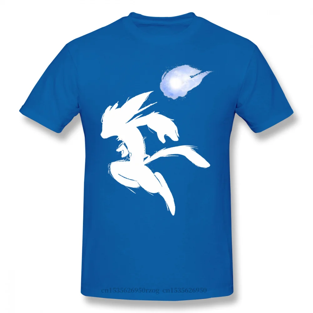 

Men Anime Ori and the Will of the Wisps Platform-adventure Metroidvania Game T-Shirt Run Away Pure Cotton Tees Harajuku TShirt