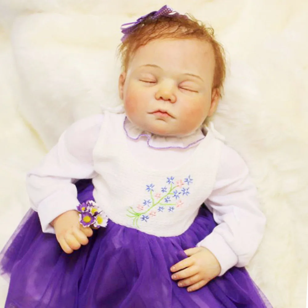 

55cm Exquisite Newborn baby dolls Bebe reborn real soft silicone baby reborn dolls toys amazing hand painting collection doll