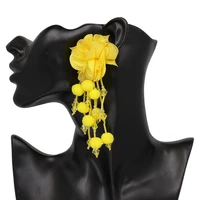 trend new fashion tassel earring for women drop personality bohemian jewelry flower earrings wedding