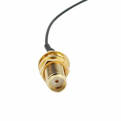 5Pcs RF0.81 Female IPEX 4 to RP-SMA-K Antenna WiFi Pigtail Cable 50cm Black | Connectors