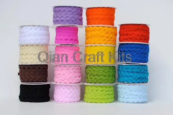 125 ярдов Ric Rac/зигзаг отделочная лента для ремесленных изделий выбор цвета Рик