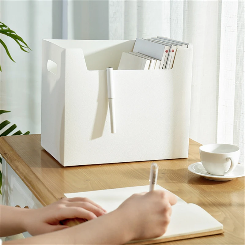 

2PCS Folding Office File Storage Boxes Desktop Holder Collecting Case Clothing Storage Stationery Office School Supplies