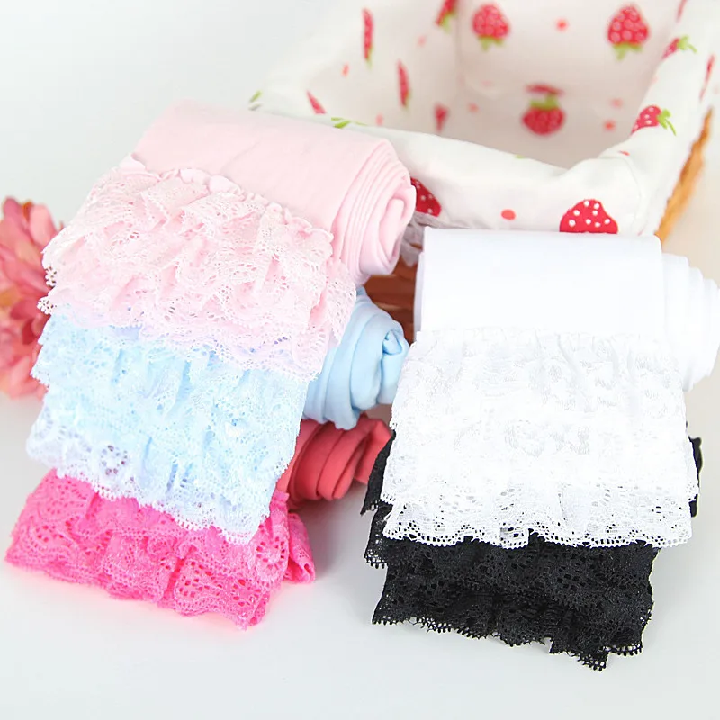 Детские весенне-летние тонкие бархатные брюки мягкие эластичные кружевные для