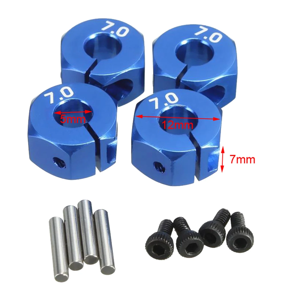 

1/10 7MM Thickness 12mm Wheel HEX Hubs Drive Adaptor W/ Pins & Screws for HSP