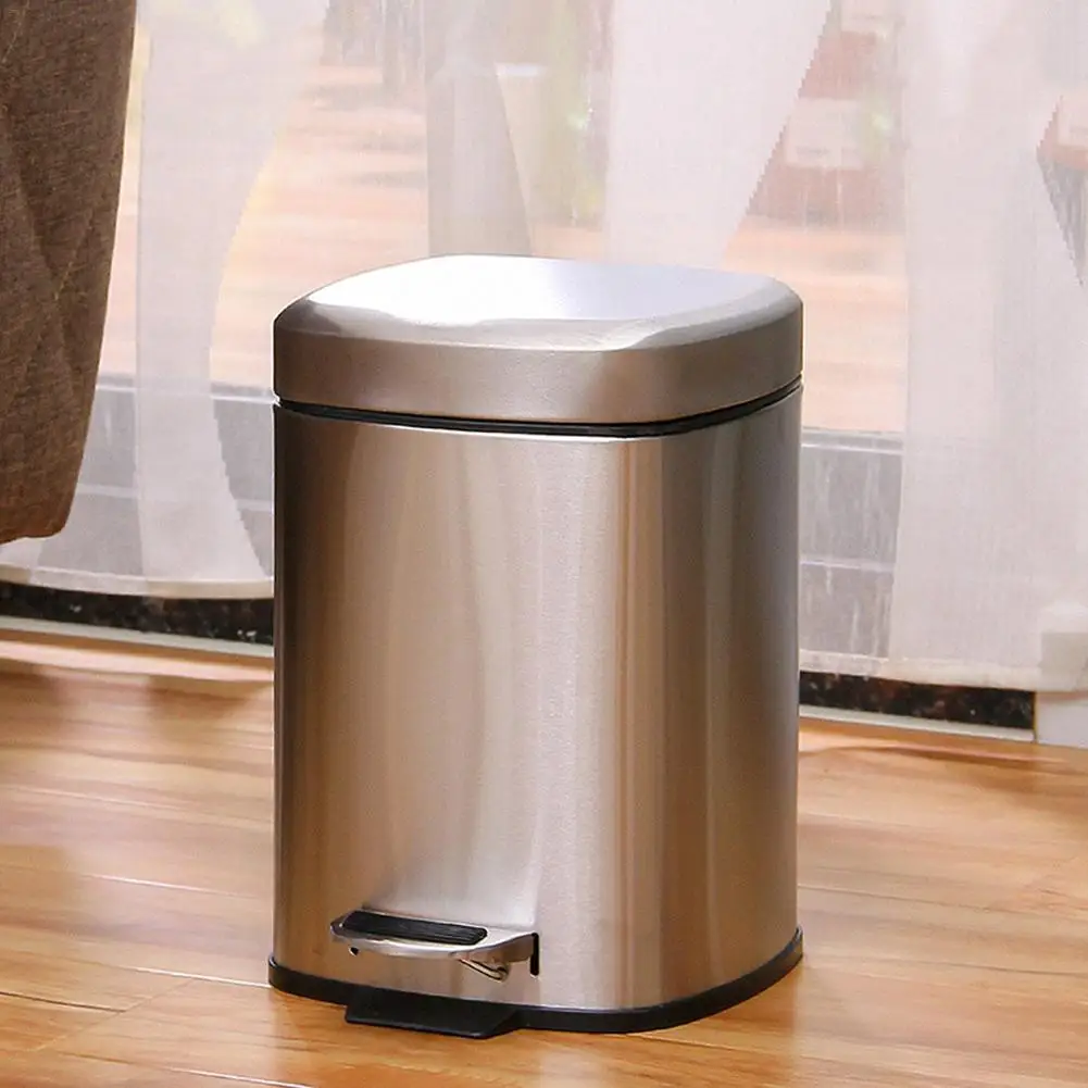 Кухонная мусорная корзина из нержавеющей стали для домашней зоны мусорное ведро
