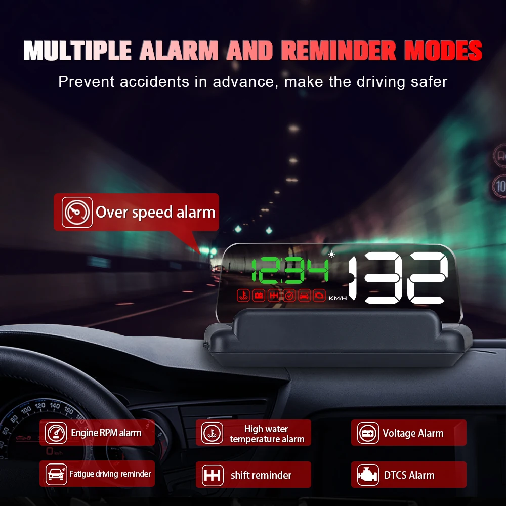 2020 новейший OBD2 HUD гаджет зеркало M42 Автомобильный дисплей цифровой спидометр