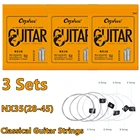 3 комплекта Orphee NX35, нейлоновые струны для классической гитары, 6 шт., полный комплект, замена (.028-.045), аксессуары для гитары, детали струн для гитары