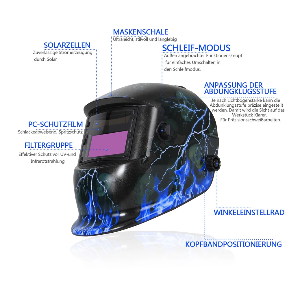 Портативный на солнечных батареях с автоматическим затемнением