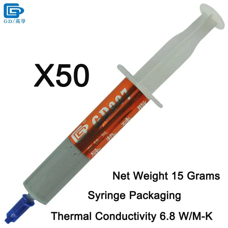 GD007 Термальность пасту смазка Компаунд силиконовый High End серый SSY1 SY1 SY3 SY7 SY15 SY30 BX3 CN30 CN150 CN1000 - Цвет лезвия: GD007-SY15 50 Pieces