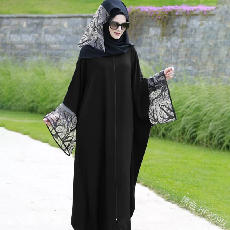 Мусульманское платье хиджаб абайя турецкий повседневное модное Кружевное
