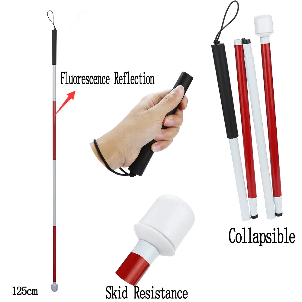 Потайная палка с защитой от падения складная алюминиевая трость 4 секции для