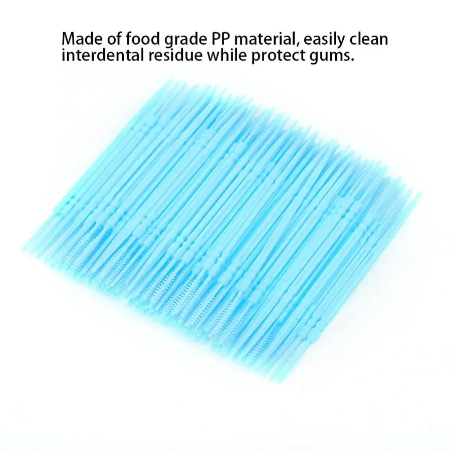 100 шт./пакет одноразовые двойной головкой чистка зубов зубочистка полости рта для