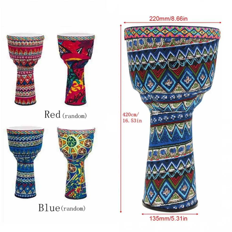 8 дюймов Африканский Djembe барабан красочные ткани искусства ABS баррель ПВХ кожи детей ручные барабаны