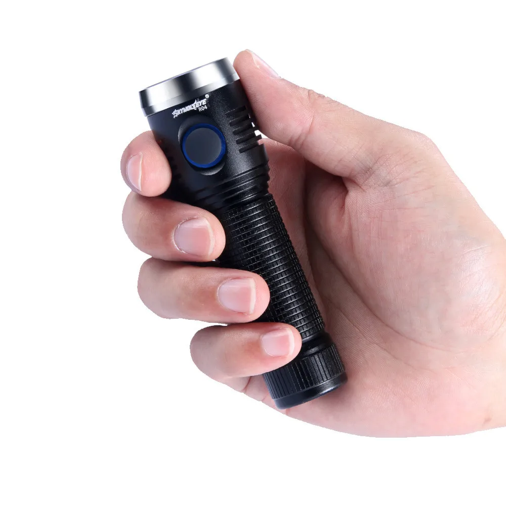 

Led Flashlight Aluminum Waterproof Zoomable Torch Tactical Light Use 18650 Rechargeable Battery For Hunting 2021#30