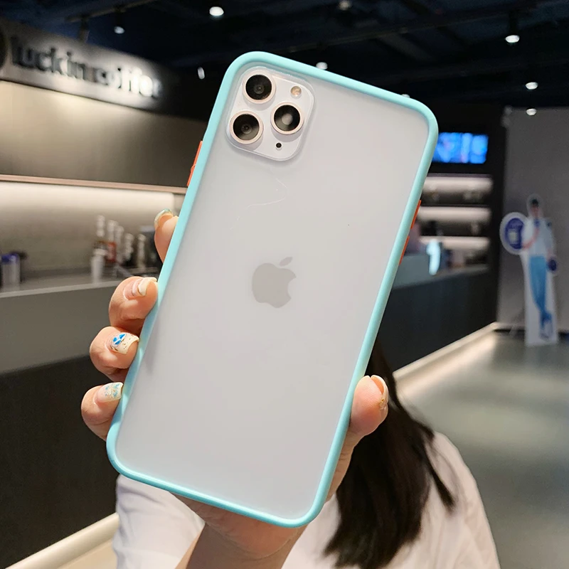 Чехол для телефона для iPhone 11 Pro X XR XS Max 7 8 Plus, роскошный Контрастный ЦВЕТНОЙ каркас, матовый жесткий защитный чехол для iPhone 11