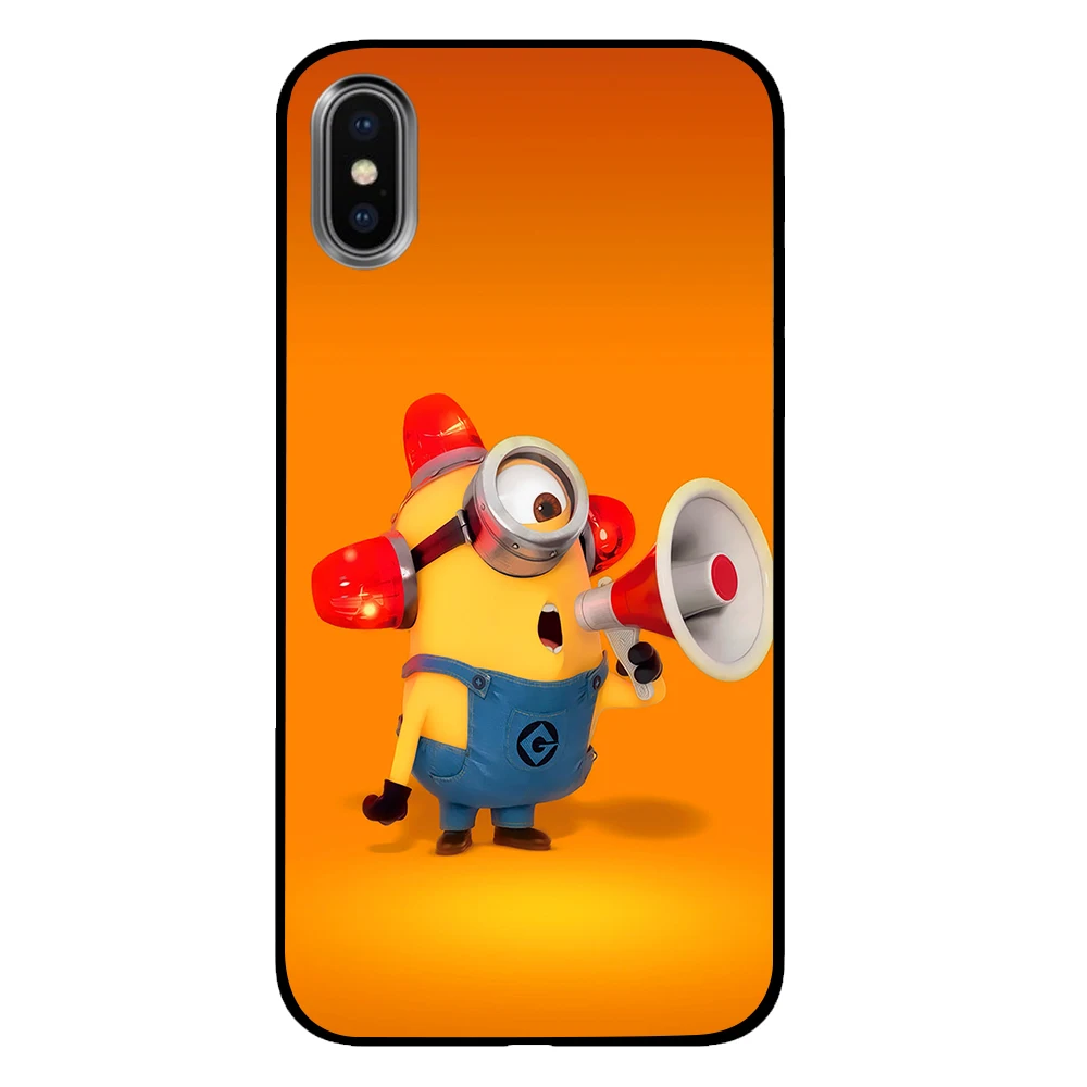 5 С милыми миньонами из мультфильма черные чехлы для телефонов iPhone 5 5S SE 6 6s 7 8 Plus X XS Max XR задняя крышка - Цвет: 5