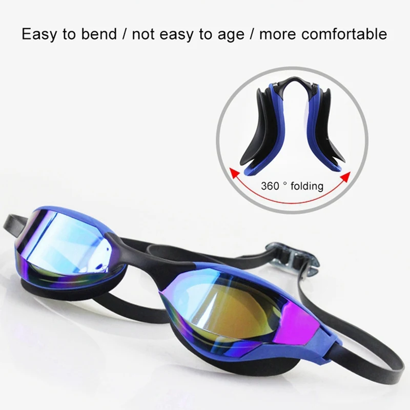 Профессиональные очки для плавания противотуманные регулируемые