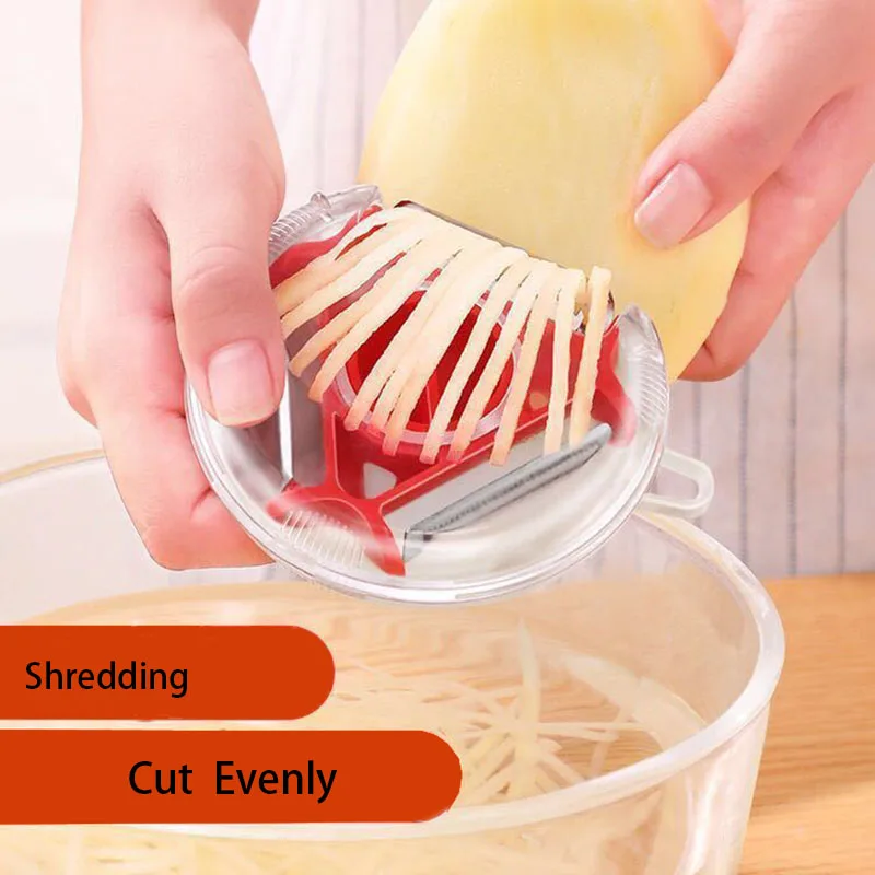 

Kitchen Tools Fruit and Vegetable Peeler Vegetable Shredding Tool Stainless Steel Blade Easy To Clean Replace Function 3 In 1