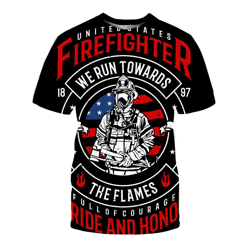 

2021 summer European style men's casual fashion trend pullover T-shirt 3D loose comfortable breathable round neck short sleeve