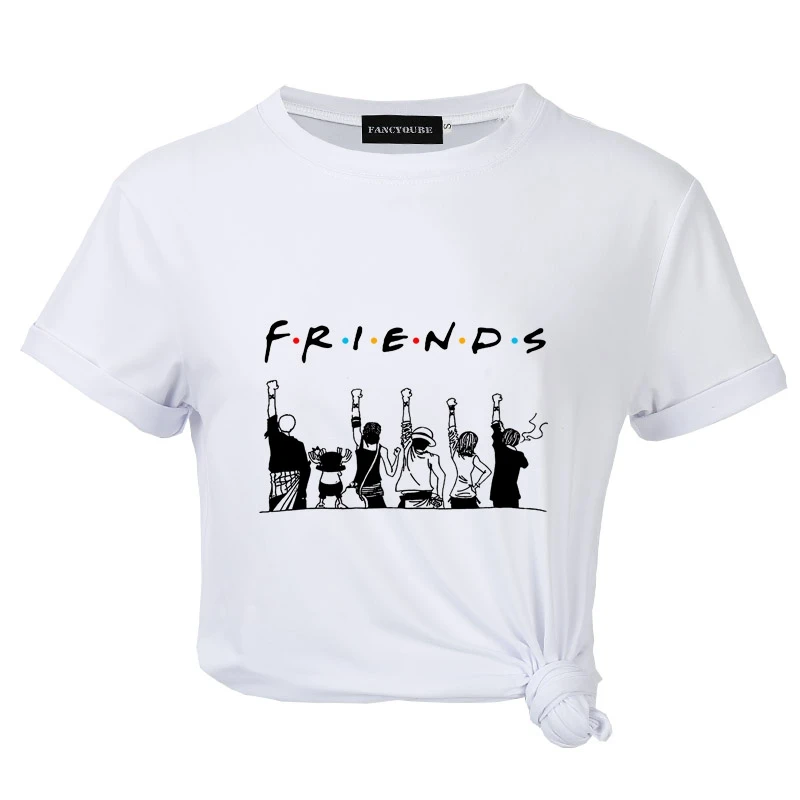 Футболка с готическим рисунком Friends Tee Harajuku женская футболка с буквенным принтом с коротким рукавом и круглым вырезом Женские топы