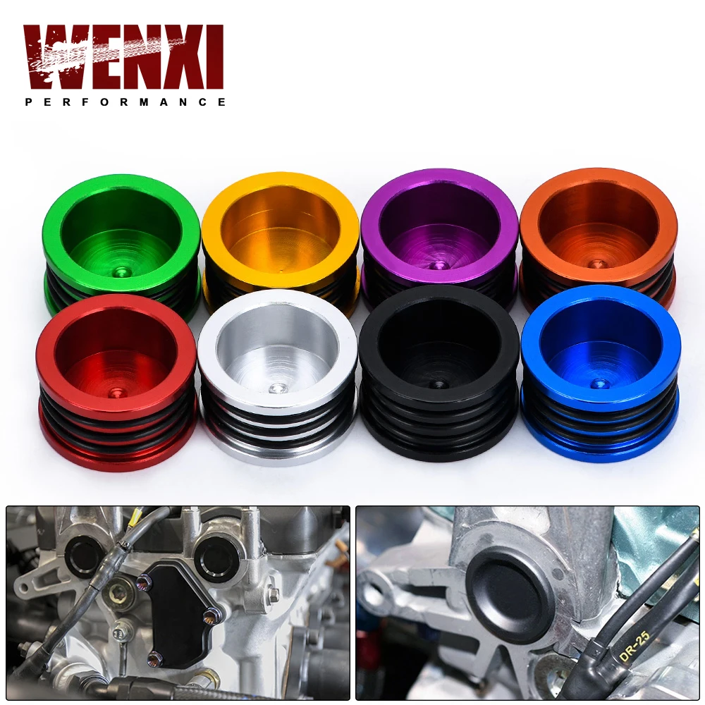 Camshaft Cam Shaft Seal Cover Cap Plug Triple O-Ring Aluminum Front Replacement For Honda Acura B D H F Series Engine Motor