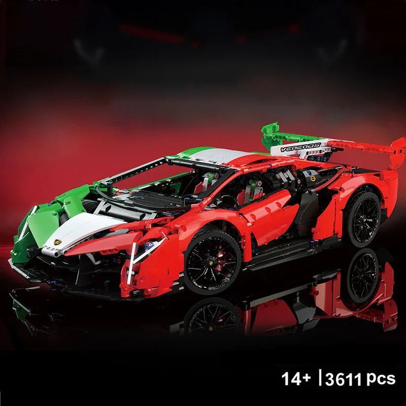 

3611 шт., Детский конструктор MOC, спортивный гоночный автомобиль