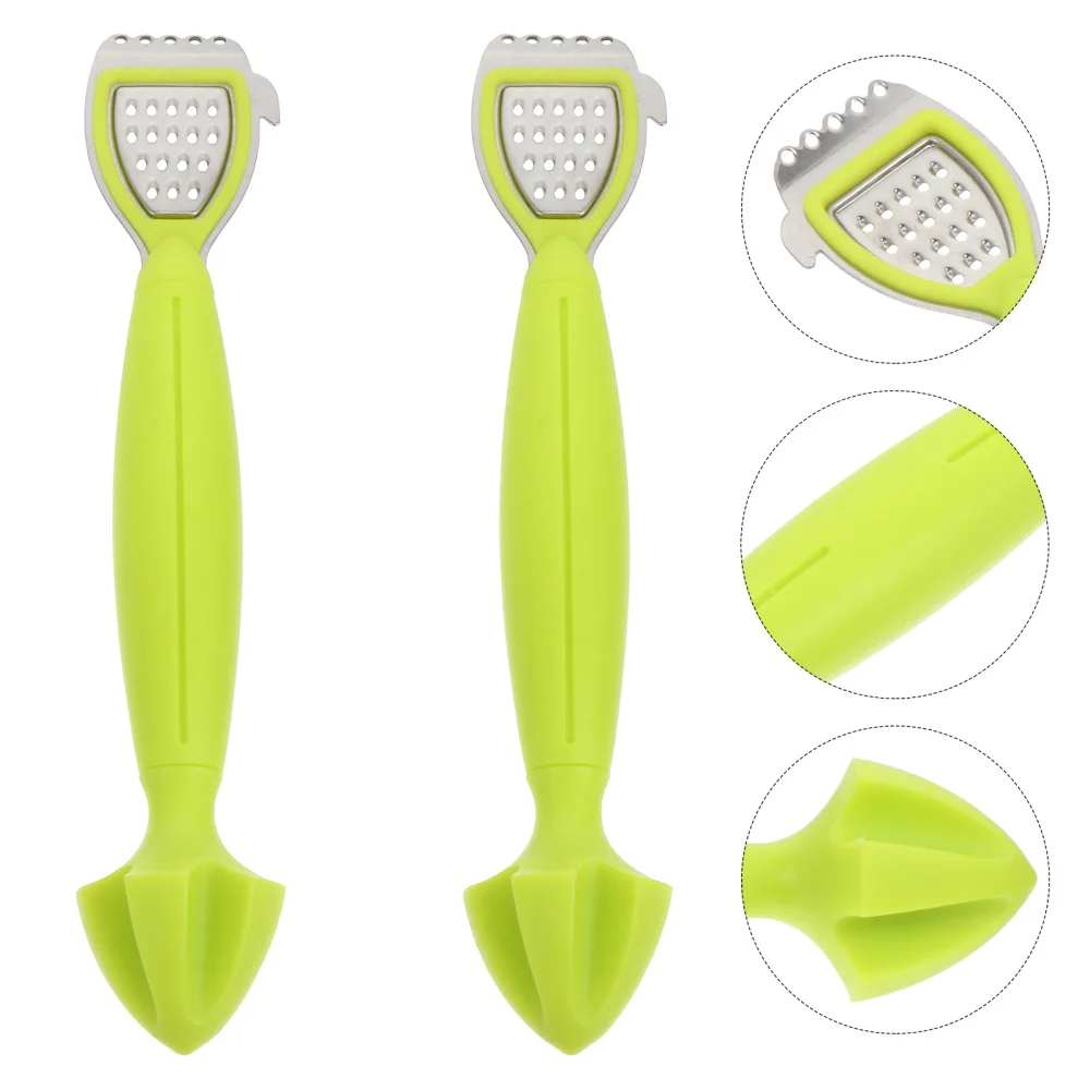 

2 Pcs Practical Garlic Graters Fruit Graters Lemon Juicing Tools (Green)
