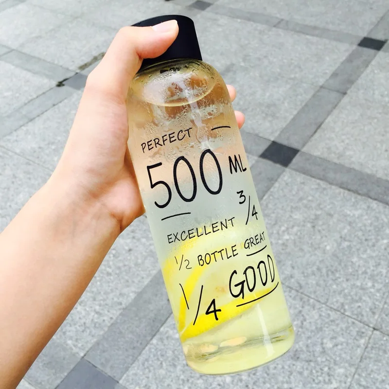 Стеклянная бутылка для воды бега Botellas De Plastico Para Jugo Толстая термостойкая