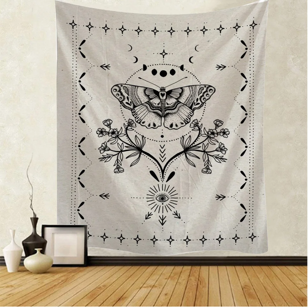 

Beautiful butterfly Wall Tapestry Art Deco Blanket Curtain Hanging Home Bedroom Living Room Decoration Mysterious Bohemia
