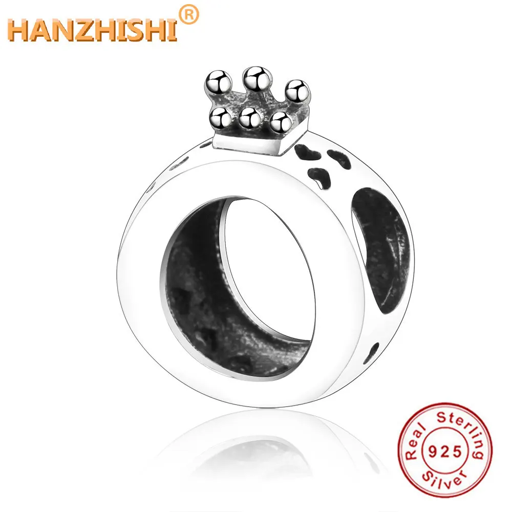 

2018 Summer Newest 100% 925 Sterling Silver Crown Charm Beads Fits Original Pandora Charms Bracelet Jewelry DIY Berloque Gift