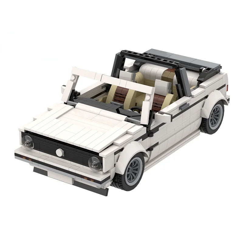 

Moc Technical Creator Golf Cabriolet Sports Green Grey White Black DIY Building Blocks Super Racing Car Kids Toys Gift