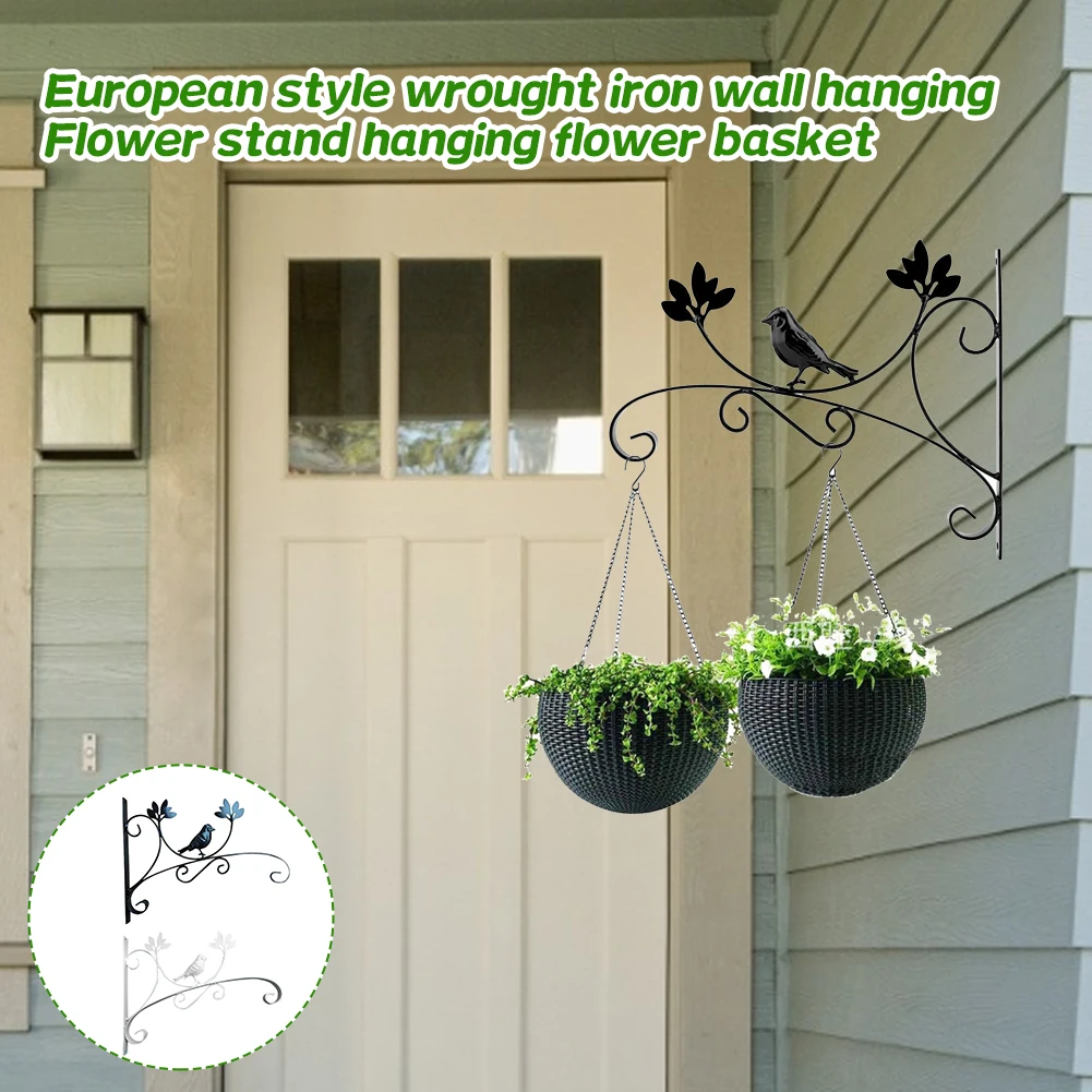 

Creative Rustic Hanging Plants Bracket Wall Hooks for Flower Baskets Bird Feeders Decorative Plant Hanger Hook Home Decoration
