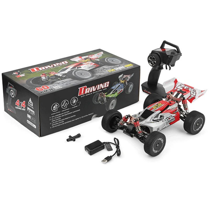 

2.4G Racing RC Car Competition 60 km/h Metal Chassis 4wd Electric RC Formula Car Remote Control Toys for Children