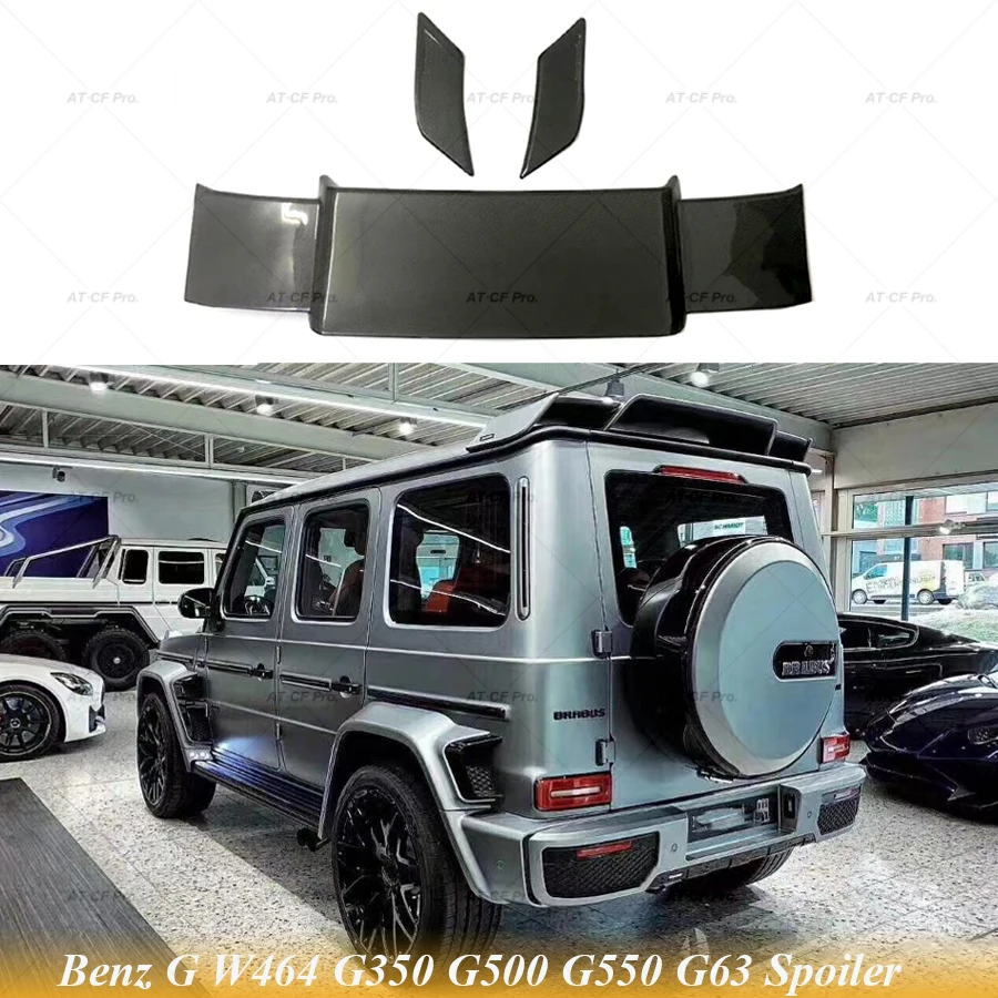 

For W464 Real Carbon Fiber FRP Rear Roof Wing Trunk Lip Spoiler For Benz G-CLASS W464 G350 G500 G550 G63 AMG 2019 2020 2021