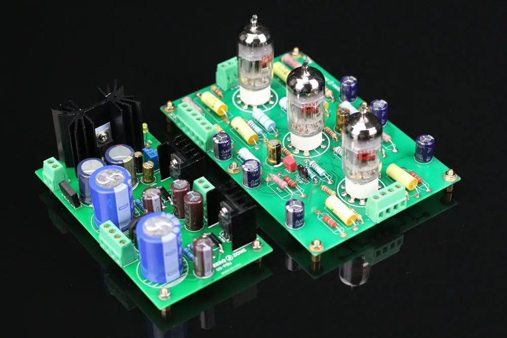 ZEROZONE в собранном виде 12AX7 E834 RIAA мм лампового сценический усилитель + Питание доска